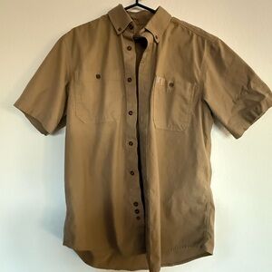Carhartt Khaki Rugged Flex Professional Work Shirt Men’s Medium Relaxed Fit